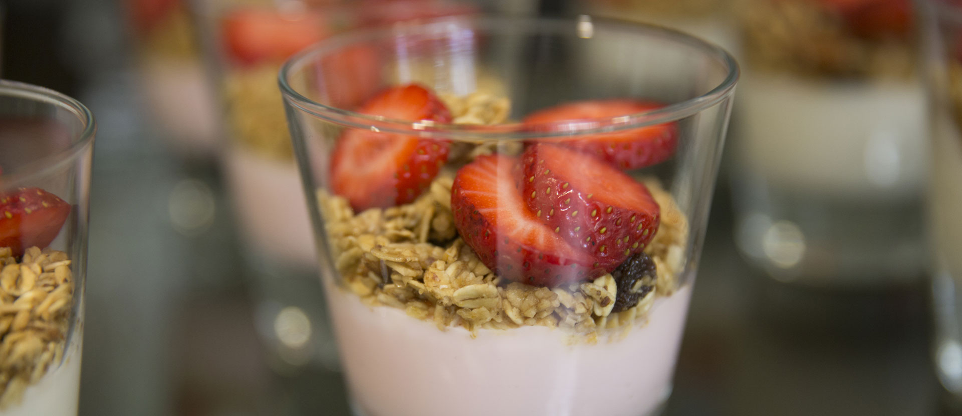 Close up of catered food