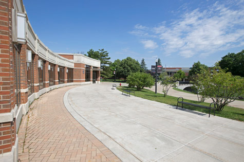 Cole Hall courtyard