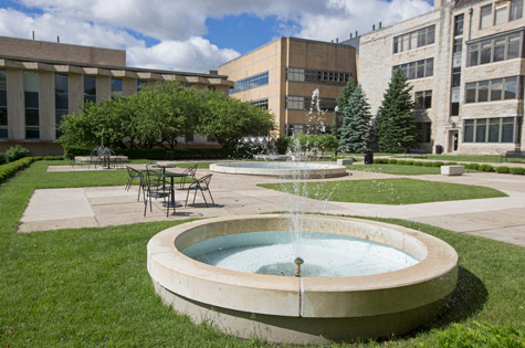 Davis Hall courtyard